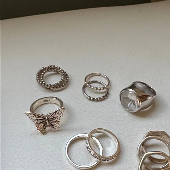 Fashion Jewelry Lot, silver, gold, rose gold tones, EUC - Picture 5 of 7